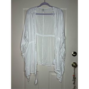 Raviya White tie Front Swim Cover Up Size Large